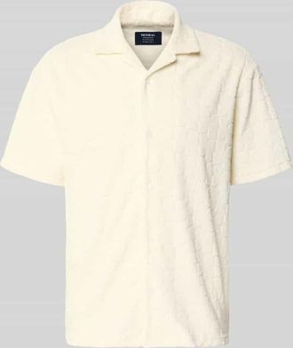 Mc Neal Regular Fit Freizeithemd mit Strukturmuster in Ecru, Gr&ouml;&szlig;e XXXL