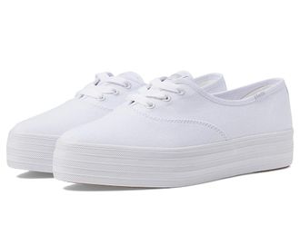 Keds Point Lace Up Womens Shoes White Canvas : 10.5 B - Medium
