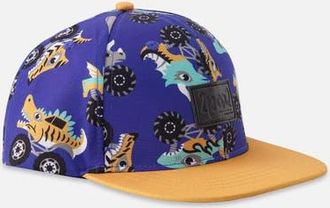 Deux par Deux Flat Brim Truck Print Cap in Blue Printed Trucks at Nordstrom, Size 12-24 M