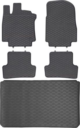OEM Juego De Alfombrillas De Goma Para Renault Captur I Crossover (04.2013-12.2019) + Alfombrilla Para El Maletero