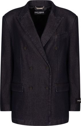 Dolce & Gabbana double-breasted peak-lapel jacket - women - Modal/Viscose/TENCEL/Silk/Spandex/Elastane/Cotton - 36 - Black