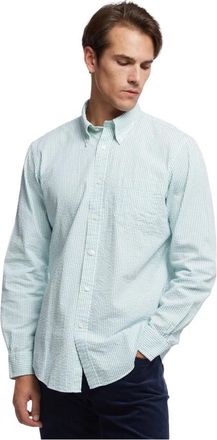 Brooks Brothers Regent Regular-fit Sportoverhemd - Heren - Zakelijke Overhemden - Blauw - S - Katoen - Overhemden