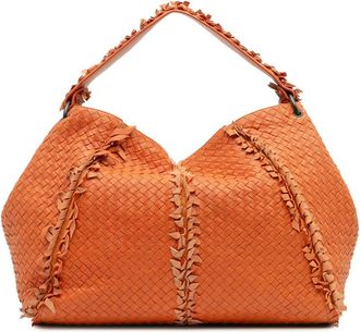 Bottega Veneta Pre-owned Bottega Veneta Large Nappa Intrecciato Franges Hobo Ladies 278225 VT590 7504