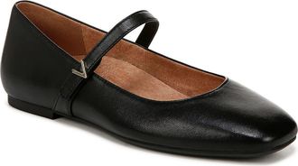 Vionic Alameda Mary Jane Flat in Black Leather at Nordstrom, Size 9.5