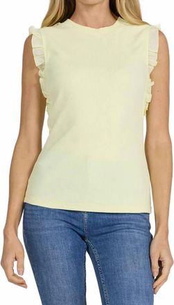 Dear John Denim Bridget Tank Top In Pale Lime Yellow