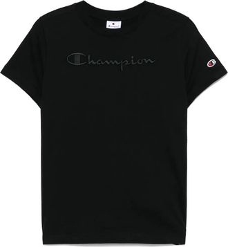 Champion tonal-logo T-shirt - women - Cotton - S - Black