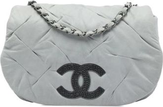 Chanel Pre-owned Vintage Iridescent Calf Crossbody Bag - Dames - Vintage Schoudertas - Grijs - ONE Size - Leer - Vintage
