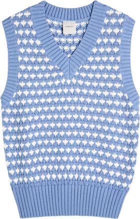 Varley Antonella Patterned Knit Vest - Blue - XL (UK16 / XL)