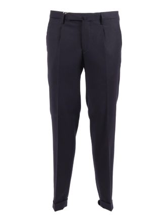 BRIGLIA 1949 Slim Fit Tapered Cuffed Straight-Leg Pants