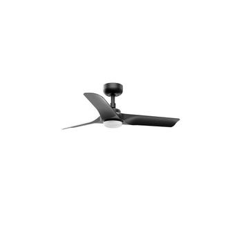 Netlighting Hey Small Led Black DC Ceiling Fan 6 Speed