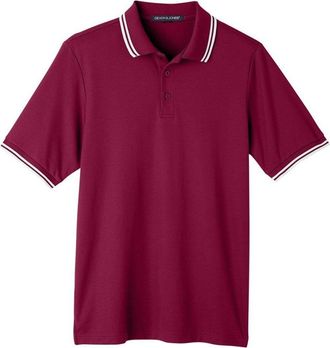 Devon & Jones CrownLux Performance Plaited Tipped Polo