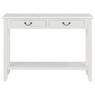 Berkfield Home Classic Console Table White 110x35x80 cm Wood | Size: 110 x 35 x 80 cm