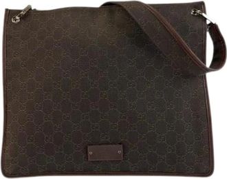 Gucci Pre-owned Cross Body Bags, female, Brown, Size: ONE SIZE Pre-owned GG Canvas Shoulder Bag