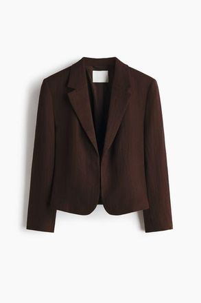 H&M Short Blazer in Dark Brown at Nordstrom, Size Xx-Large