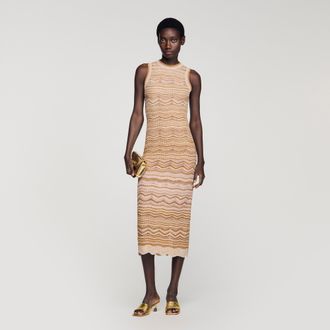 Sandro Fancy knit maxi dress
