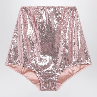 Dolce & Gabbana Pink micro-sequin culottes