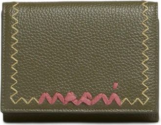 Marni Portafoglio bi-fold in pelle - Verde