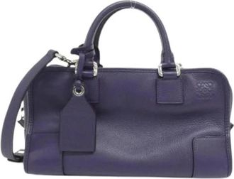Loewe Pre-owned Handbag - Dames - Vintage Handtas - Paars - ONE Size - Leer - Vintage