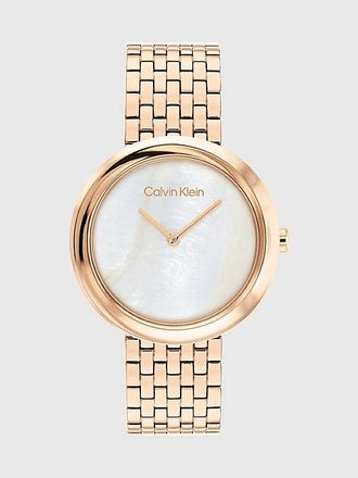 Calvin Klein Reloj de pulsera con bisel retorcido