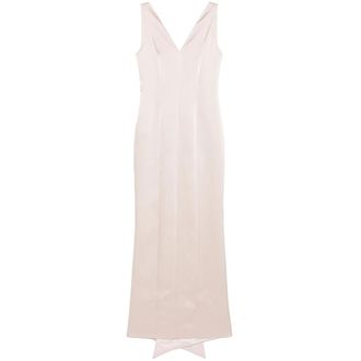 Fely Campo Satin Maxi Dress