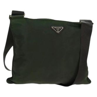 Prada Pre-owned Nylon Cross Body Bag - Dames - Pre-owned - Groen - Maat: ONE Size Nylon