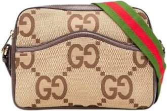 Gucci Pre-owned Cross Body Bags, female, Brown, Size: ONE SIZE Pre-owned Canvas shoulder-bags