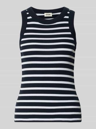 Drykorn Drykorn Tanktop mit Rippenstruktur Modell OLINA in Marine, Gr&ouml;&szlig;e XL