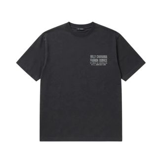 Willy Chavarria Fashion Services Standard T-shirt - Dames - Tops - Zwart - Maat: L Katoen