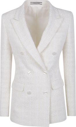 Tagliatore Womens J-parigi Jacket - Ivory Cotton - Size EU 46 (Womens)