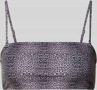 Pieces Bikini-Oberteil mit verstellbaren Spaghettitr&auml;gern Modell BAOMI in Dunkelbraun, Gr&ouml;&szlig;e XL