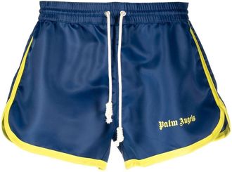 Palm Angels Miami contrast-trim shorts - men - Polyamide - L - Blue
