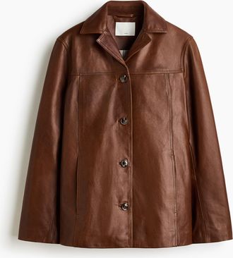 H&M Lederjacke - Beige