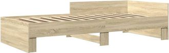 vidaXL Estructura De Cama Sin Colch&oacute;n Madera Roble Sonoma 90x200 Cm Vidaxl