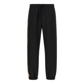 Valentino Garavani Nylon Trousers With VGold - male - Valentino Garavani - Sweatpants - Black - 2XL - Trousers