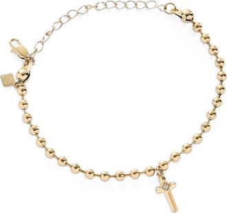 Alex and Ani Cross Ball Chain Bracelet in Gold at Nordstrom