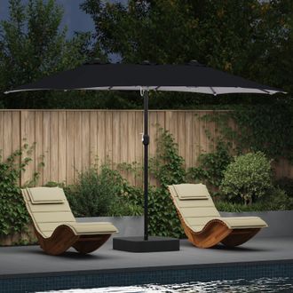Berkfield Home Garden Parasol Folding Anthracite 385 x 209 x 244 cm Fabric
