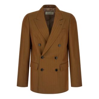 Dries Van Noten Barry Double-Breasted Blazer - male - Dries Van Noten - Blazers - Brown - XL - Suits