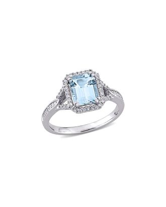 Rina Limor 14K 2.10 Ct. Tw. Diamond & Aquamarine Ring
