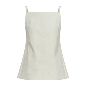 STUDIO NICHOLSON Sleeveless Tops, female, Beige, Size: 2XS Raddle Top