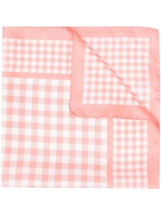 Woolrich gingham-check silk scarf - women - Silk - One Size - Pink