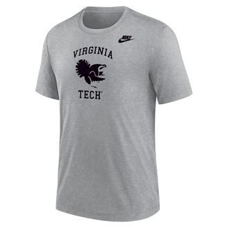 Nike Virginia Tech Hokies Nike Mens Football Tri-Blend T-Shirt in Grey | M21372P396VATH-DGH