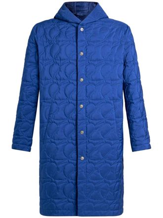 Etro Cappotto con stampa paisley - Blu