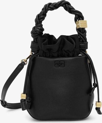 Ganni Black Mini Bou Bucket Bag