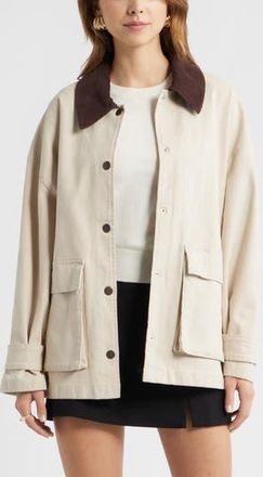 Open Edit Canvas Barn Jacket in Beige Beach at Nordstrom Rack, Size Large/x-Large