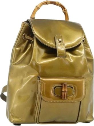 Gucci Pre-owned Backpacks, female, Yellow, Size: ONE SIZE Pre-owned Vintage Backpack