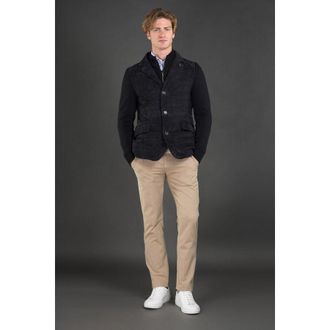 Moorer MenS Dark Blue Quilted Jacket, Size 52