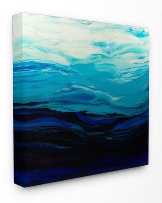 Stupell Industries Acrylic Resin Sea Ocean Waves Cresting Abstract by Barbara Bilotta Canvas Art