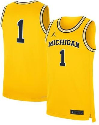 Jordan Brand Mens Jordan Brand 1 Maize Michigan Wolverines Alternate Replica Jersey at Nordstrom, Size Xx-Large