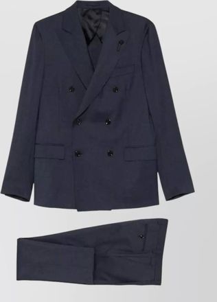 Lardini mens double breasted suit notch lapels