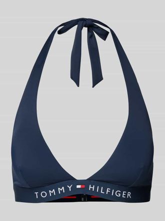 Tommy Hilfiger Bikini-Oberteil mit Neckholder in Marine, Gr&ouml;&szlig;e M